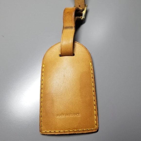 Louis Vuitton Vachetta leather Luggage tag  /France - Picture 4 of 11